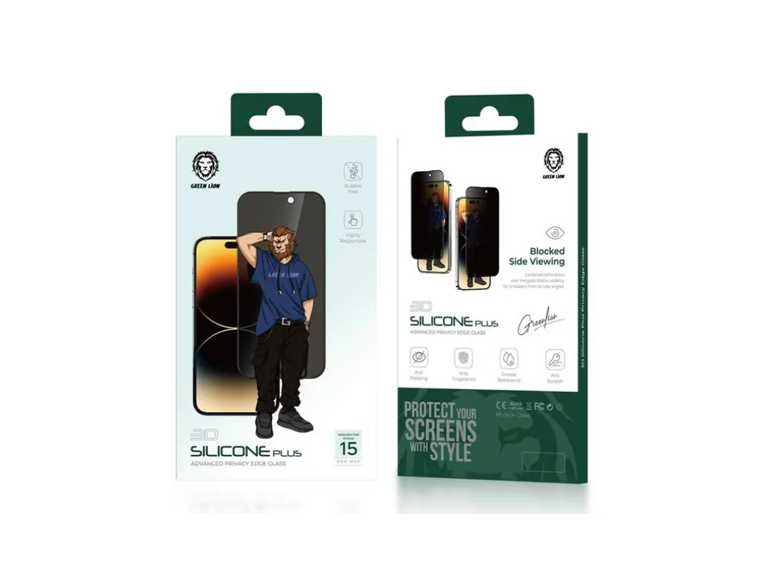 Green Lion 3D Silicone Privacy Screen Protector for iPhone 15 Plus Green Lion 3D Silicone Privacy Screen Protector for iPhone 15 Plus